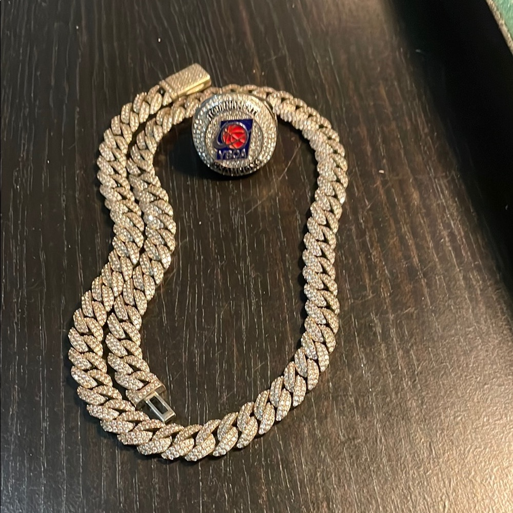 Versace Gold and Silver Medallion Necklace